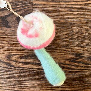 NWT Wool Felt Mushroom Ornament